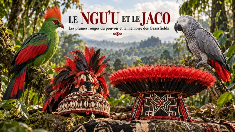 LE NGU’U ET LE JACO : DEUX OISEAUX, LES PLUMES ROUGES DU POUVOIR ET LA MÉMOIRE DES GRASSFIELDS
